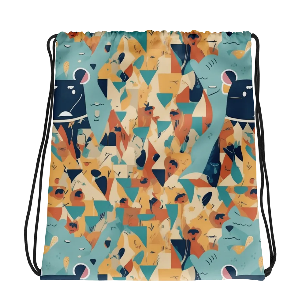 Carnival Critters on Drawstring Bag — Photo