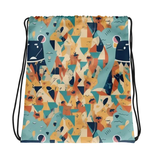Carnival Critters on a Drawstring Bag
