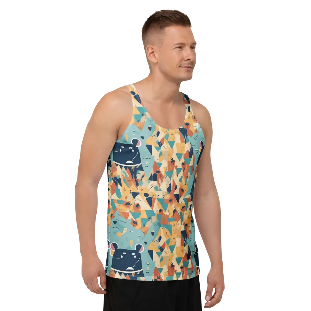 Carnival Critters on Men's Tank Top — Right Front
