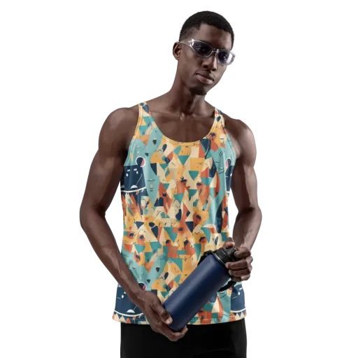 Carnival Critters on a Men's Tank Top