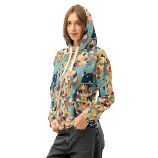 Carnival Critters on a Cotton Hoodie