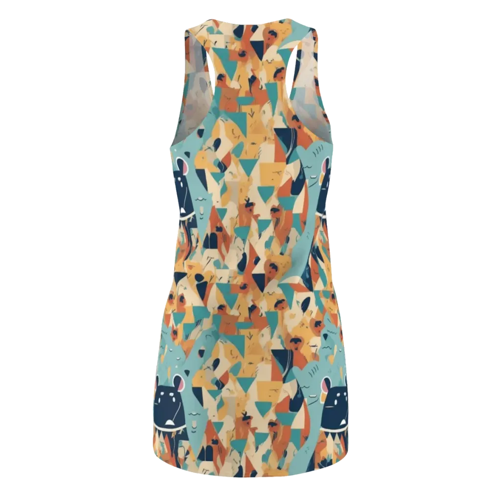 Carnival Critters on Racerback Dress — Back