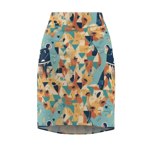 Carnival Critters on a Pencil Skirt