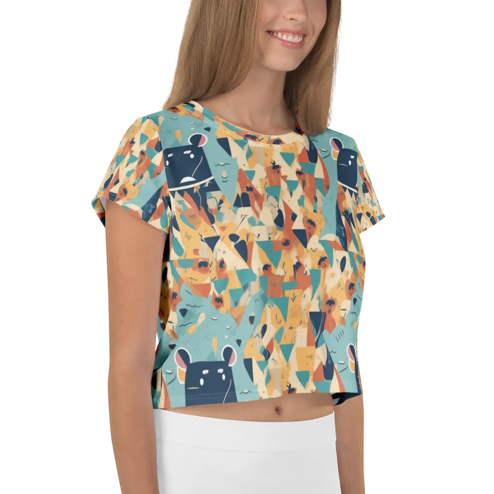 Carnival Critters on Crop Tee — Right