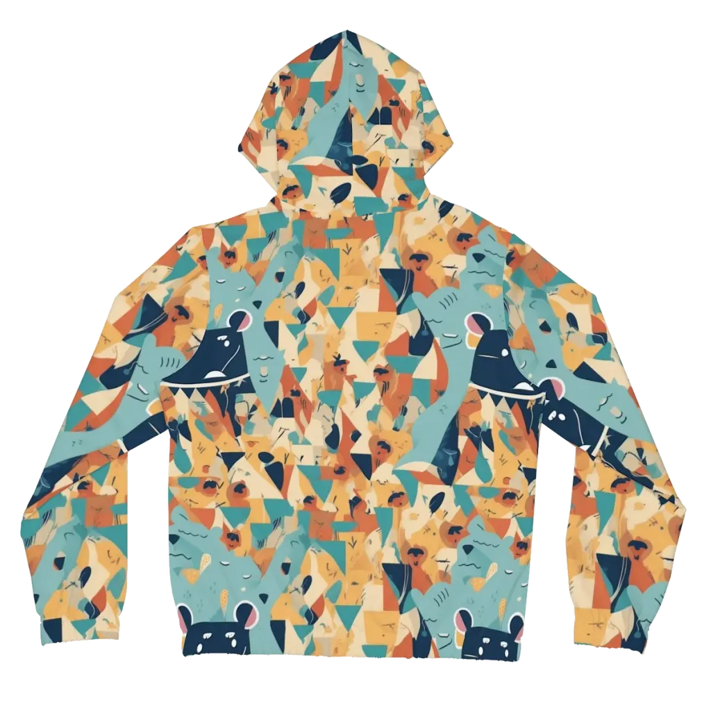Carnival Critters on Women's Full-Zip Hoodie — Back