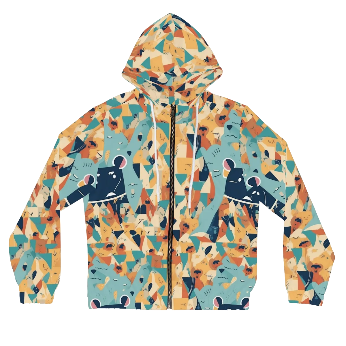 Carnival Critters on Women's Full-Zip Hoodie — Front