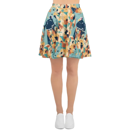 Carnival Critters on a Skater Skirt