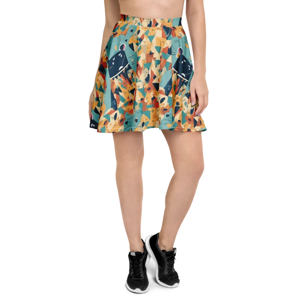Carnival Critters on Skater Skirt — Front