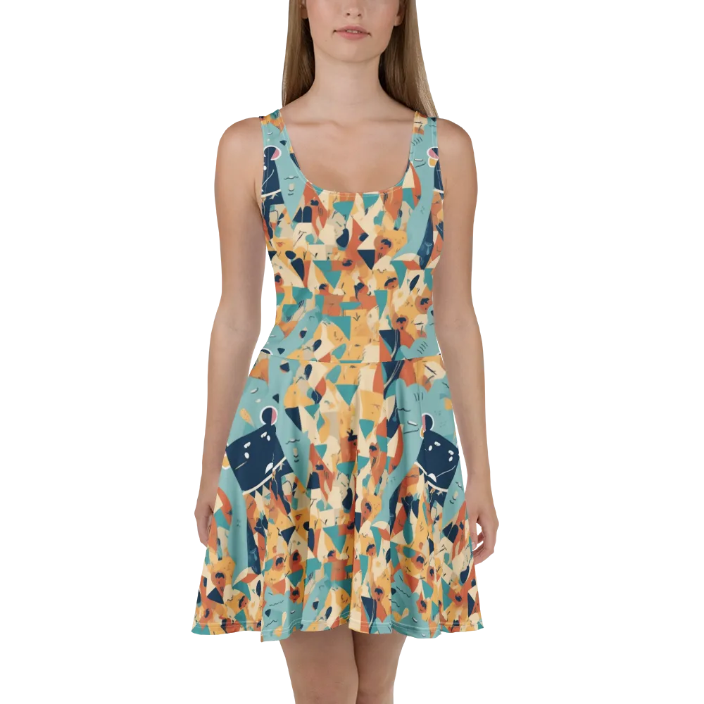 Carnival Critters on Skater Dress — Front