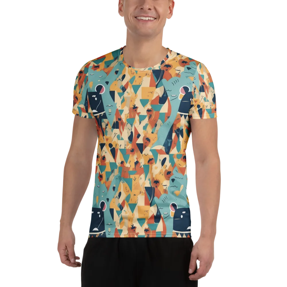 Carnival Critters on Men's Athletic T-Shirt — Front