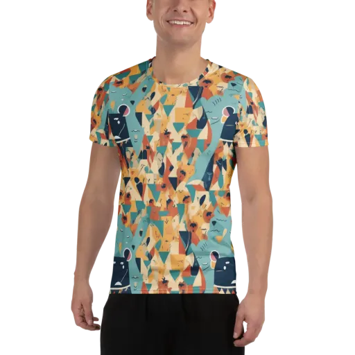 Carnival Critters on a Men's Athletic T-Shirt