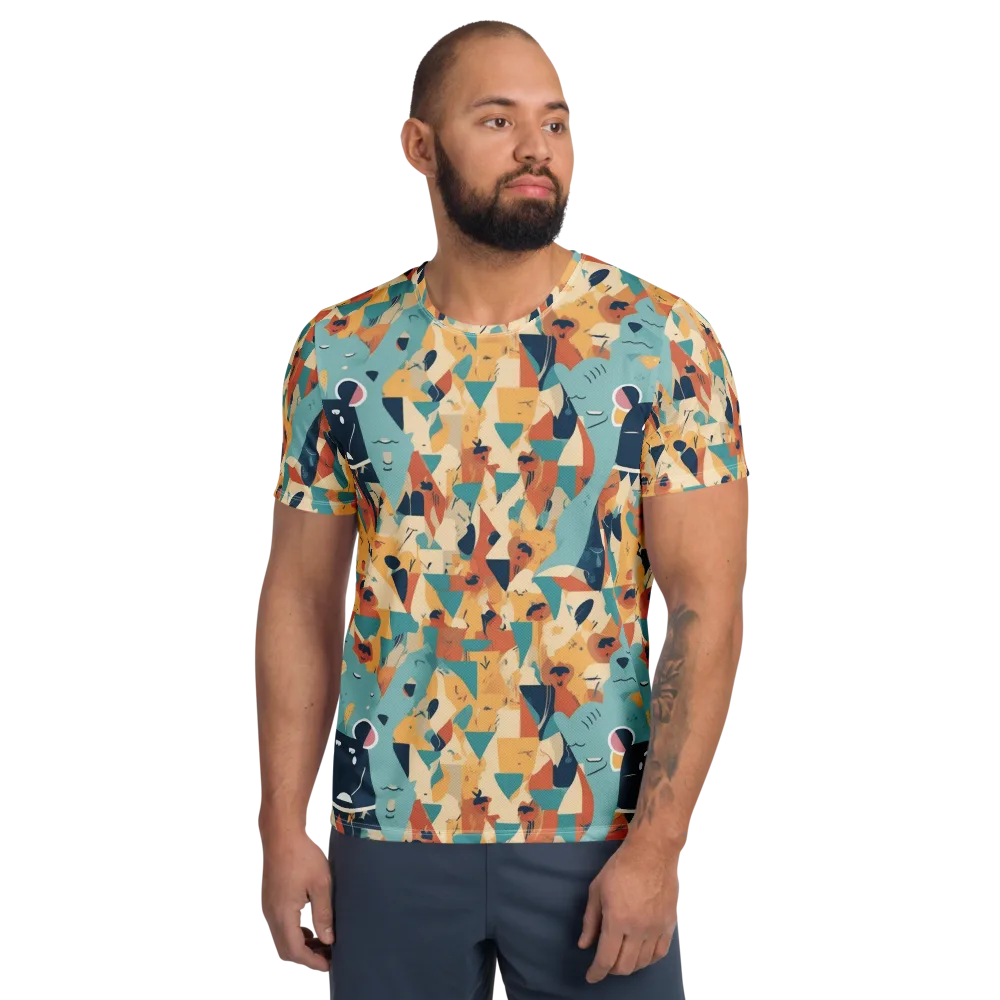 Carnival Critters on Men's Athletic T-Shirt — Front