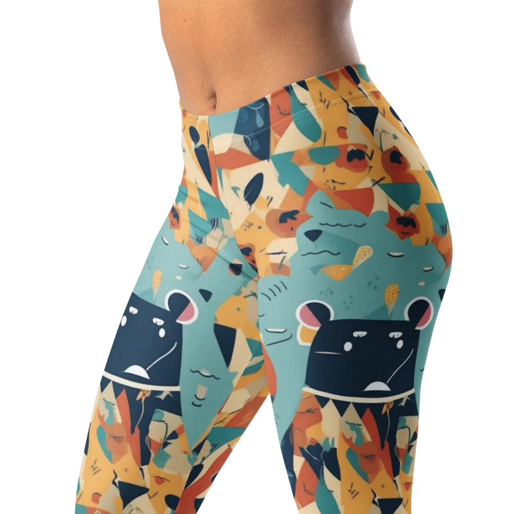 Carnival Critters on Leggings — Left Front