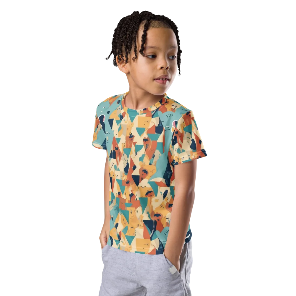 Carnival Critters on Kids Crew Neck T-Shirt — Left Front