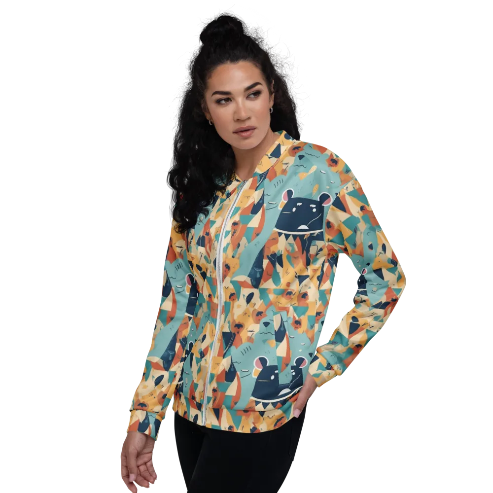 Carnival Critters on Bomber Jacket — Left