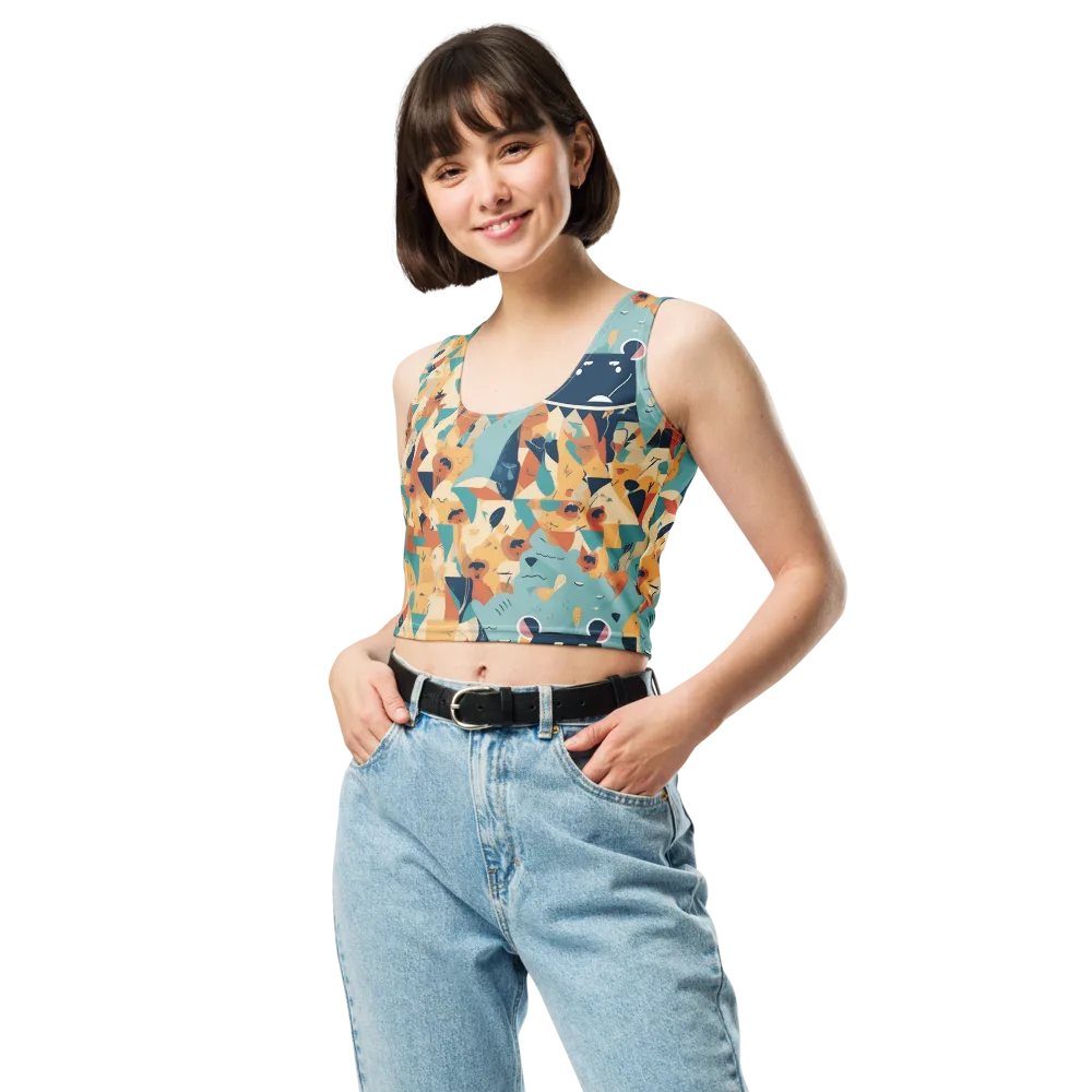 Carnival Critters on Crop Top — Front