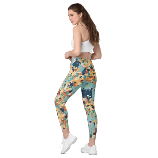 Carnival Critters on a Leggings with Pockets