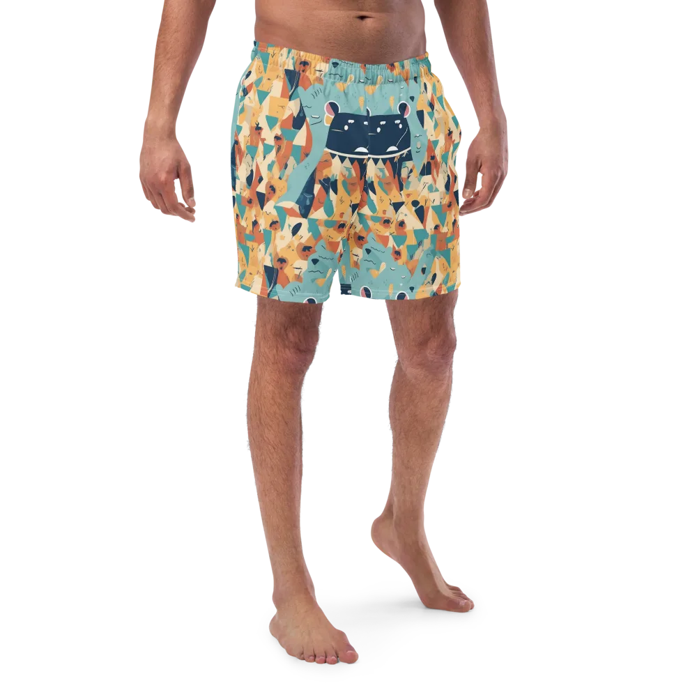 Carnival Critters on Swim Trunks — Front