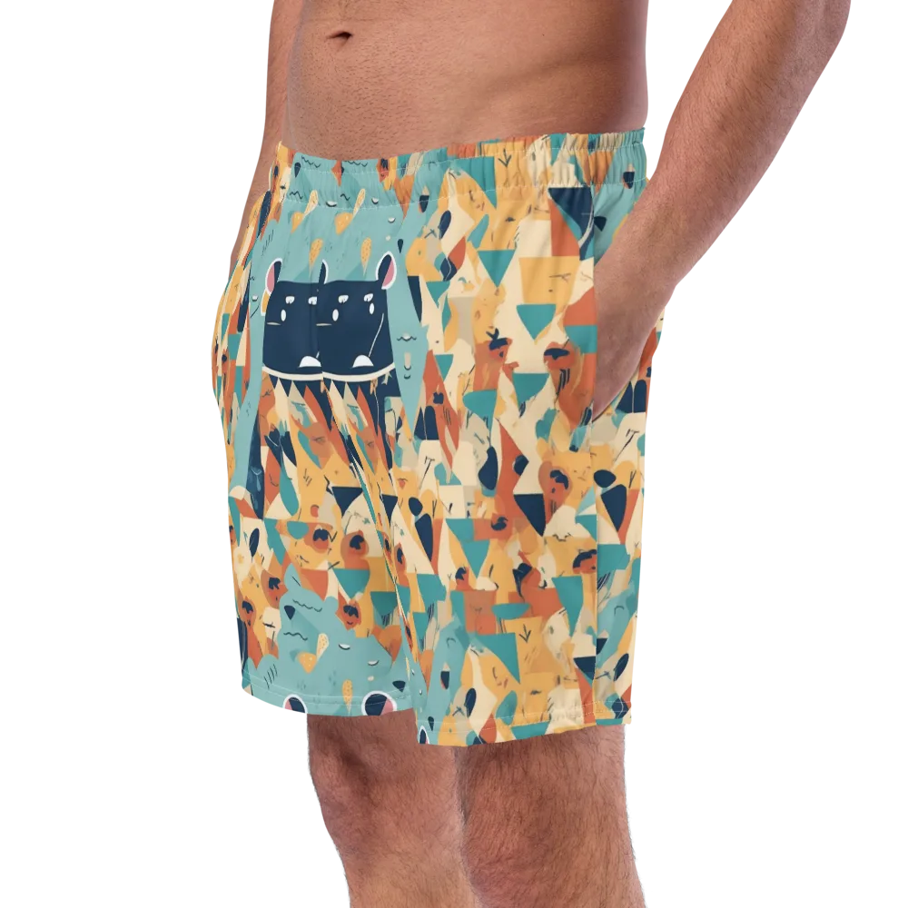 Carnival Critters on Swim Trunks — Left Front