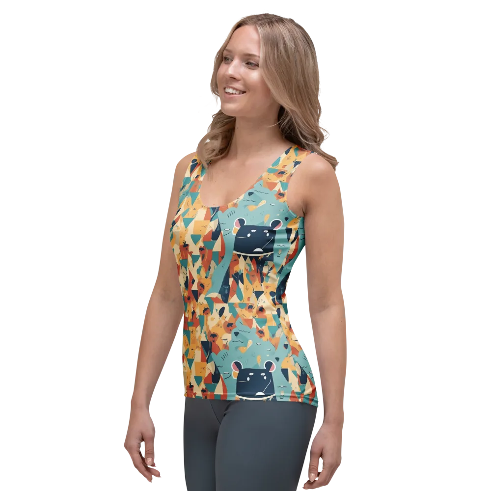 Carnival Critters on Women's Tank Top — Left Front