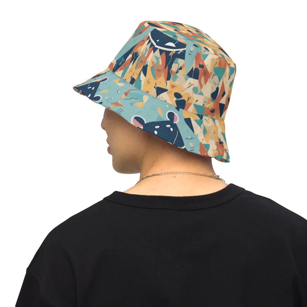 Carnival Critters on Reversible Bucket Hat — Back Inside