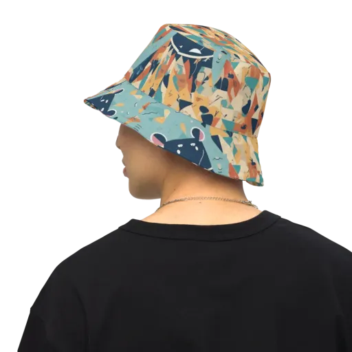 Carnival Critters on a Reversible Bucket Hat
