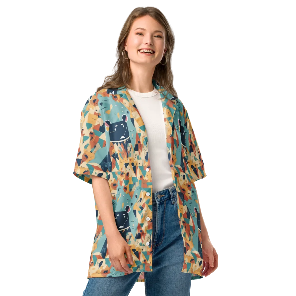 Carnival Critters on Button Shirt — Front
