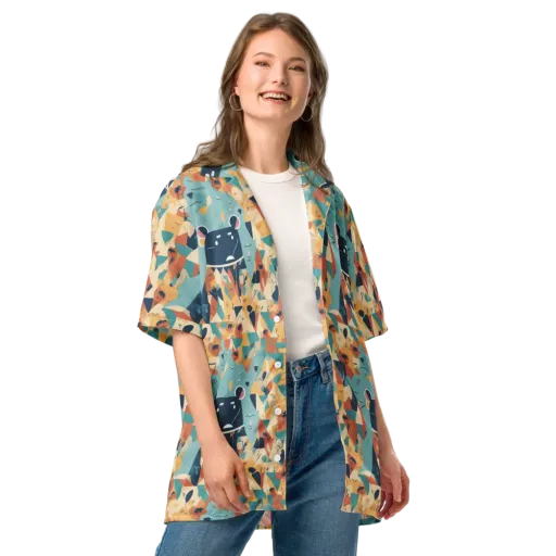 Carnival Critters on a Button Shirt