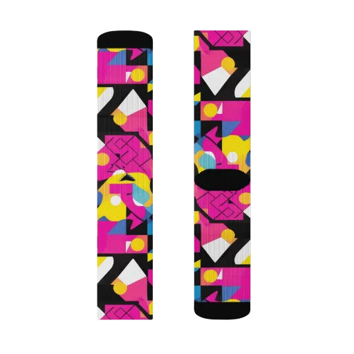 Neon Mask Parade on a Socks