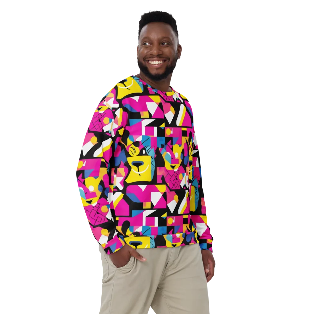 Neon Mask Parade on Sweatshirt — Front