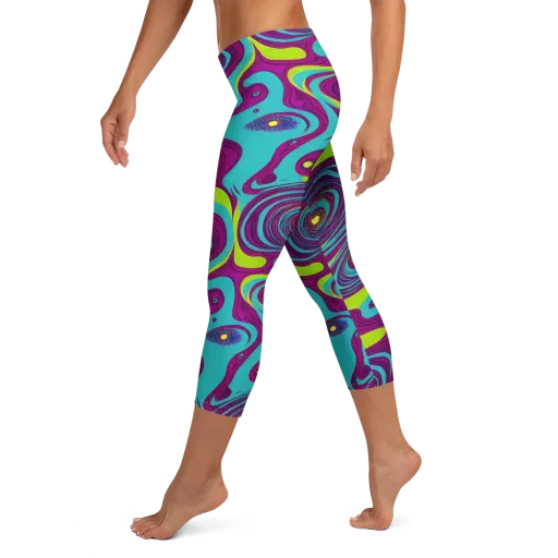 Electric Eddies on a Capri Leggings