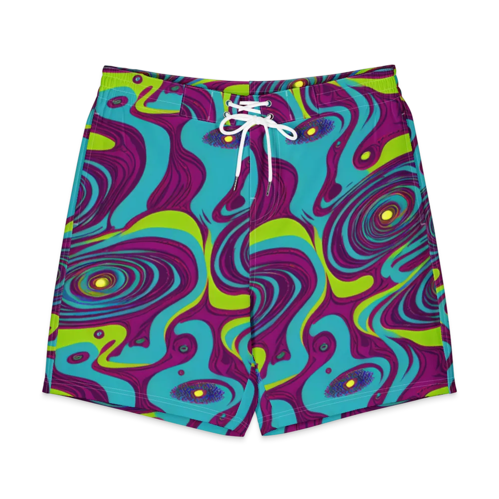 Electric Eddies on Men's Board Shorts — Front