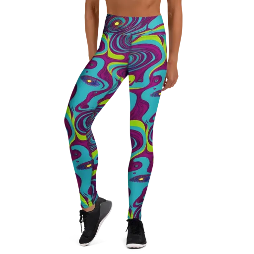 Electric Eddies on a Yoga Leggings