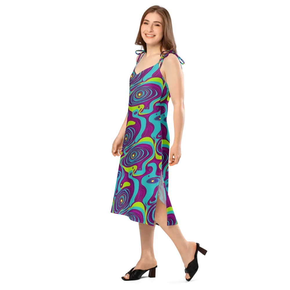 Electric Eddies on Slip Dress — Left Front