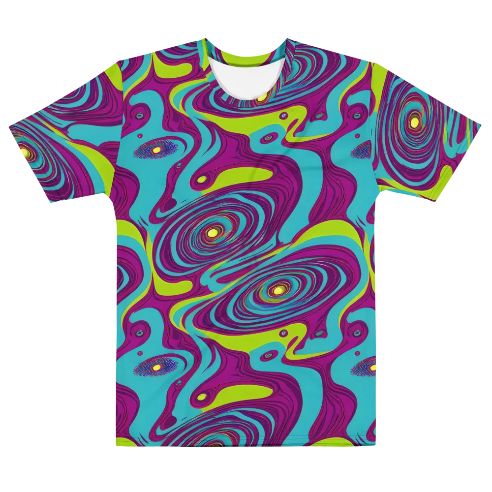 Electric Eddies on Men's Cotton Crew Neck T-Shirt — Front