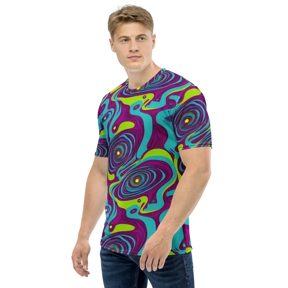 Electric Eddies on Men's Crew Neck T-Shirt — Left
