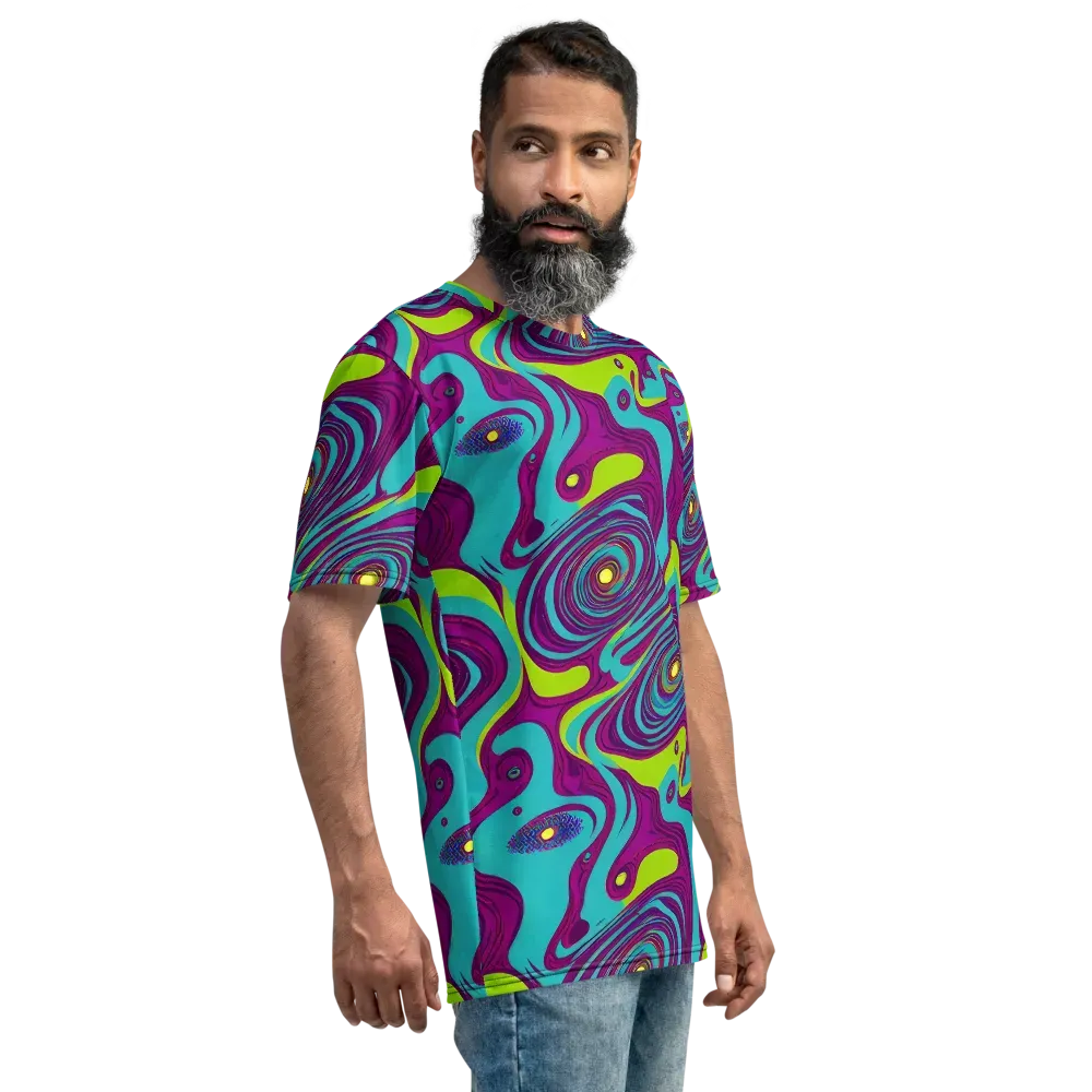 Electric Eddies on Men's Crew Neck T-Shirt — Right