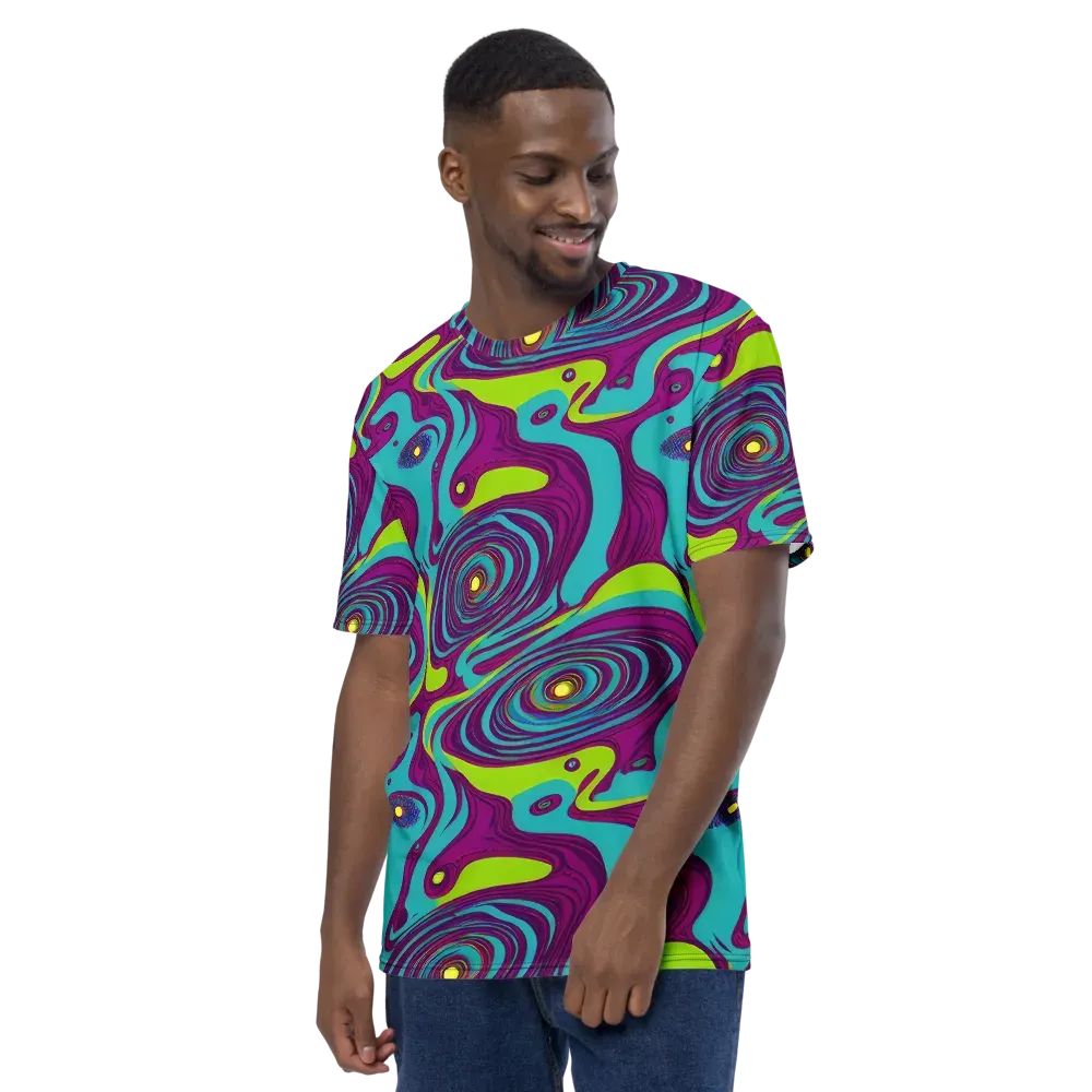 Electric Eddies on Men's Crew Neck T-Shirt — Left
