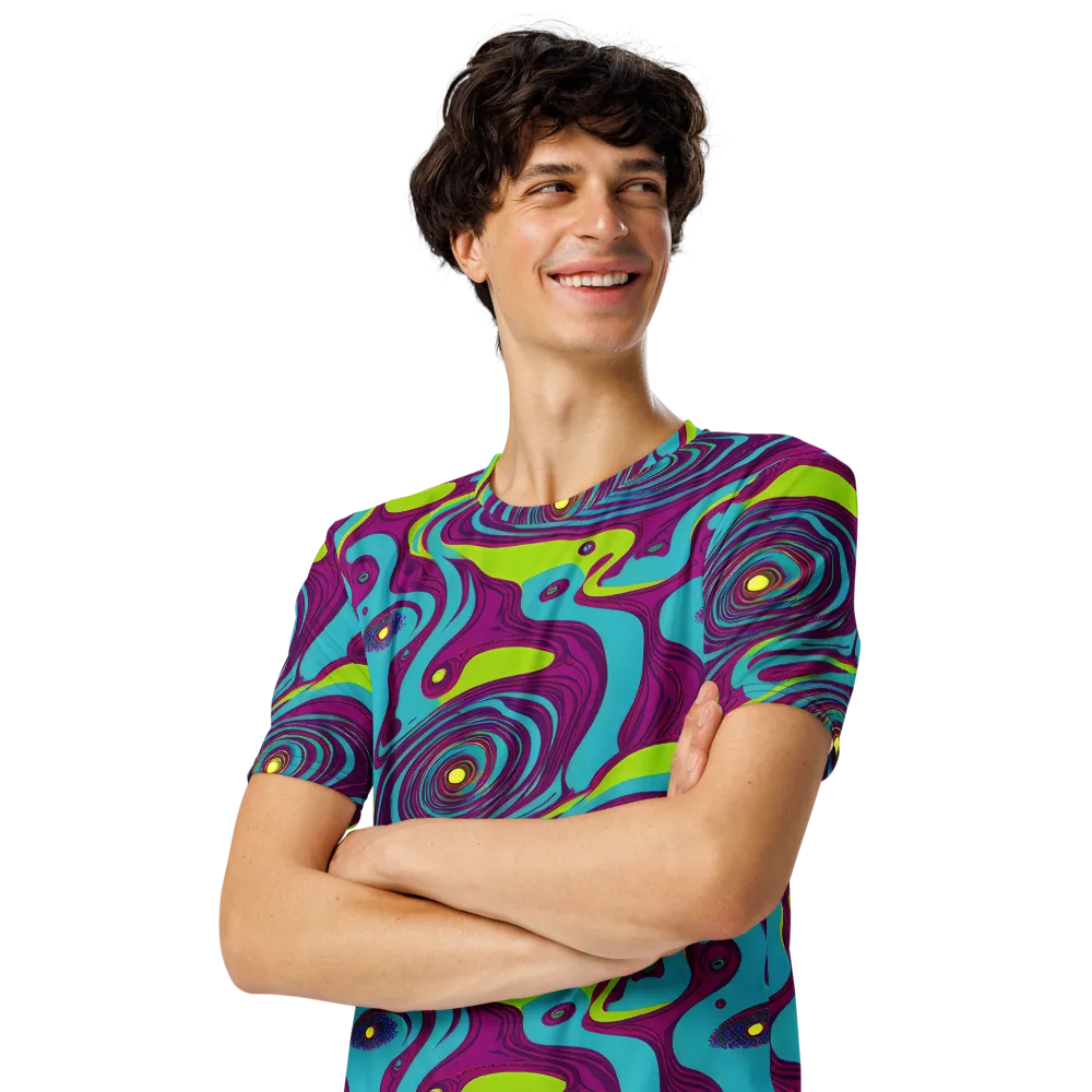 Electric Eddies on Men's Crew Neck T-Shirt — Left Front