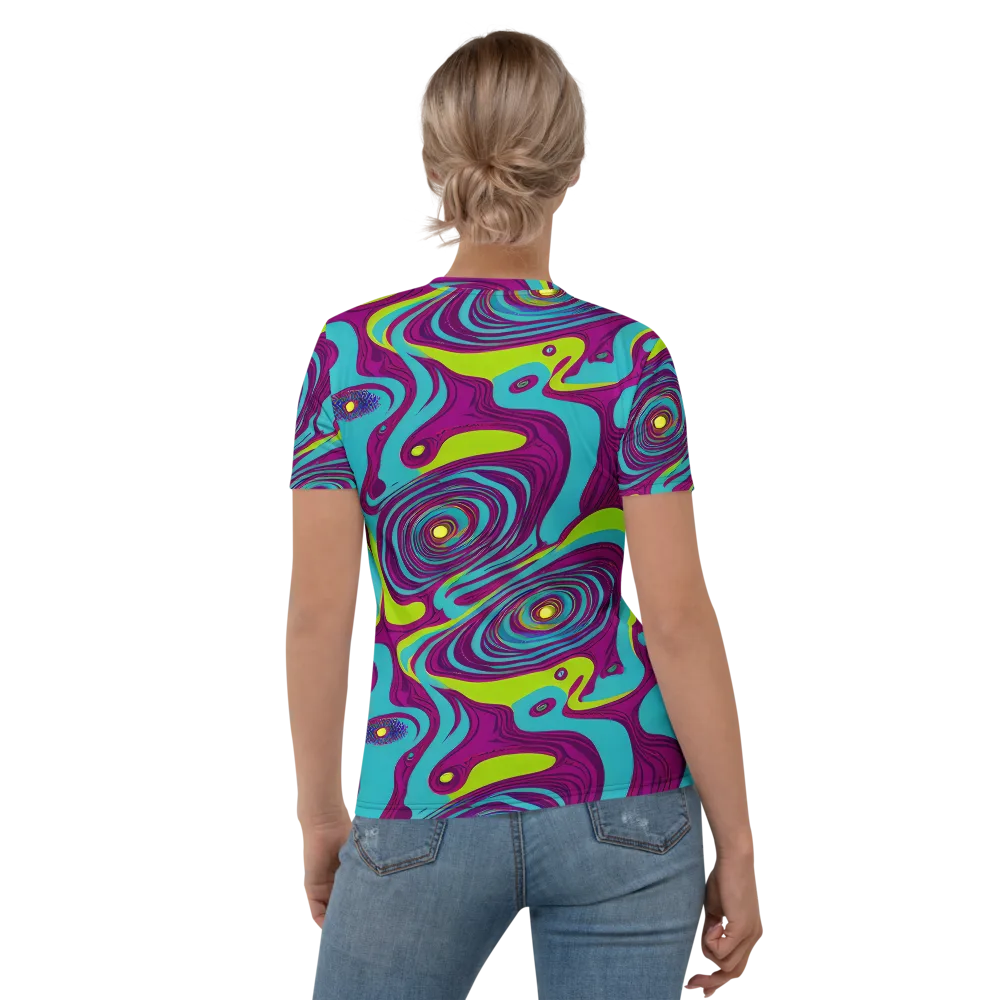 Electric Eddies on Women's Crew Neck T-Shirt — Back