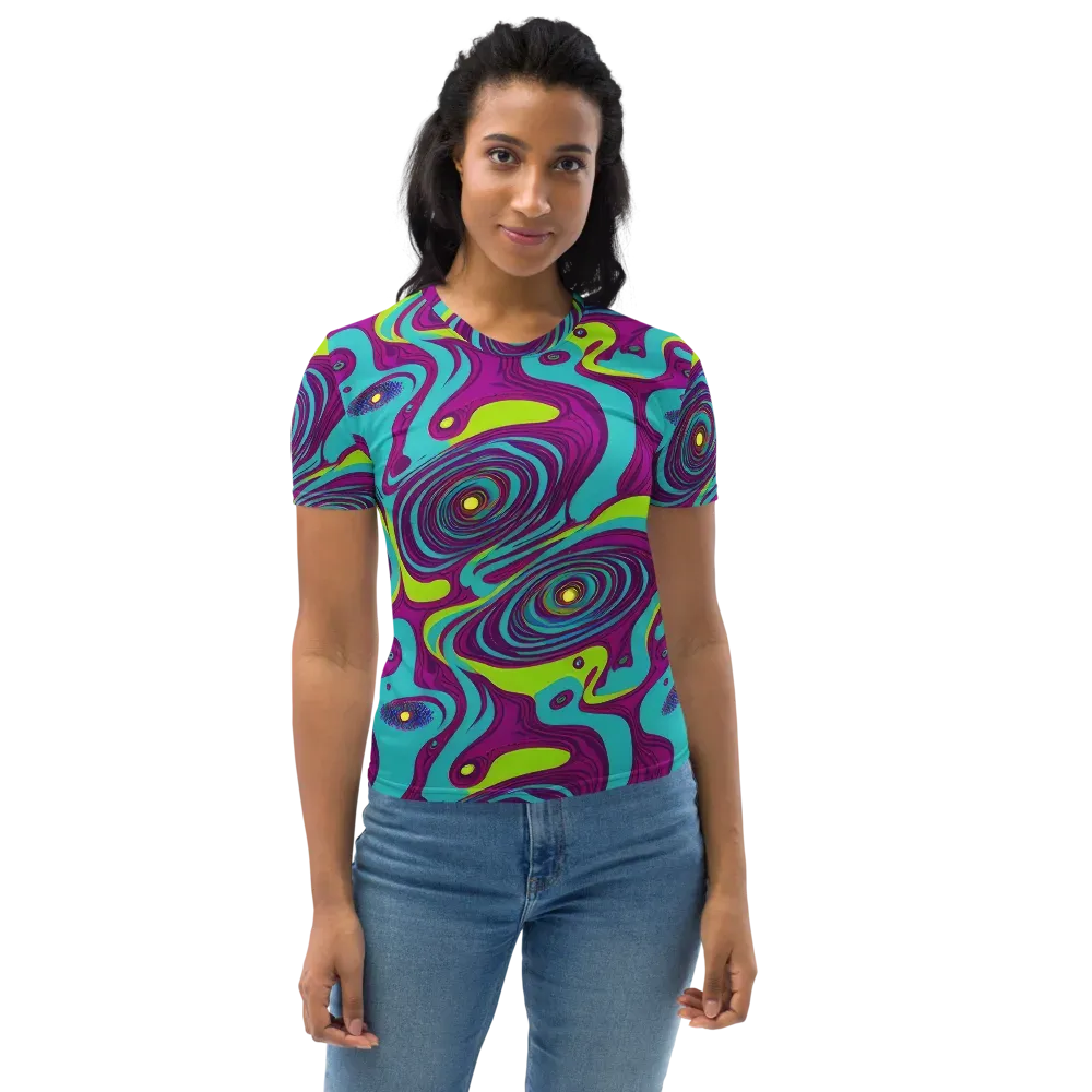 Electric Eddies on Women's Crew Neck T-Shirt — Front