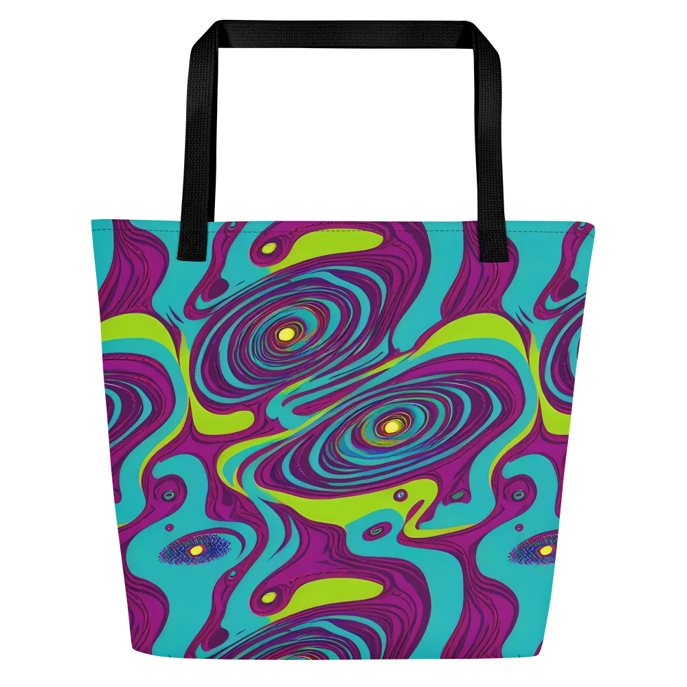 Electric Eddies on Large Tote Bag W/ Pocket — Front