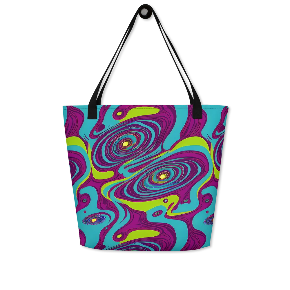 Electric Eddies on Large Tote Bag W/ Pocket — Front