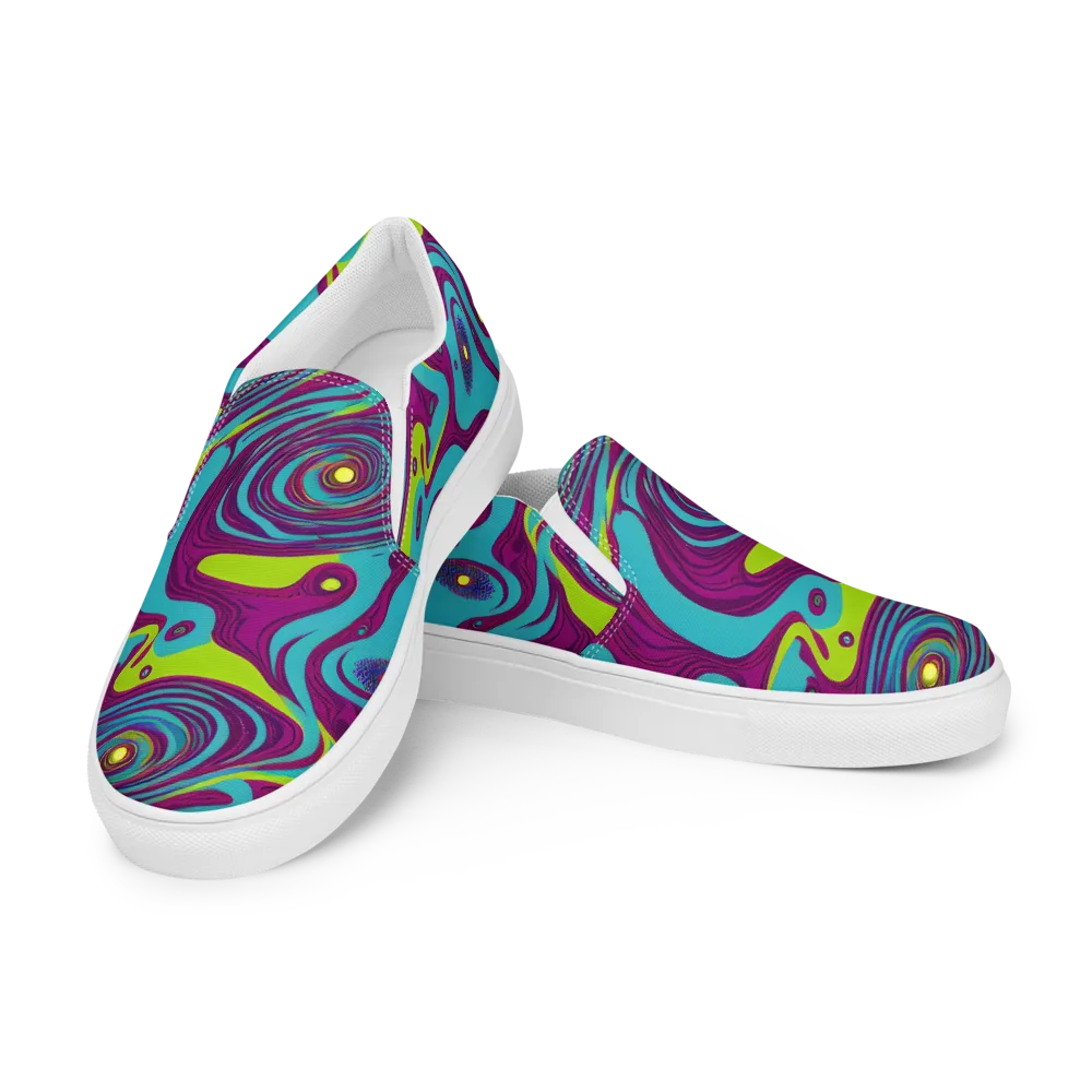 Electric Eddies on Women's Slip-On Canvas Shoes — Left Front
