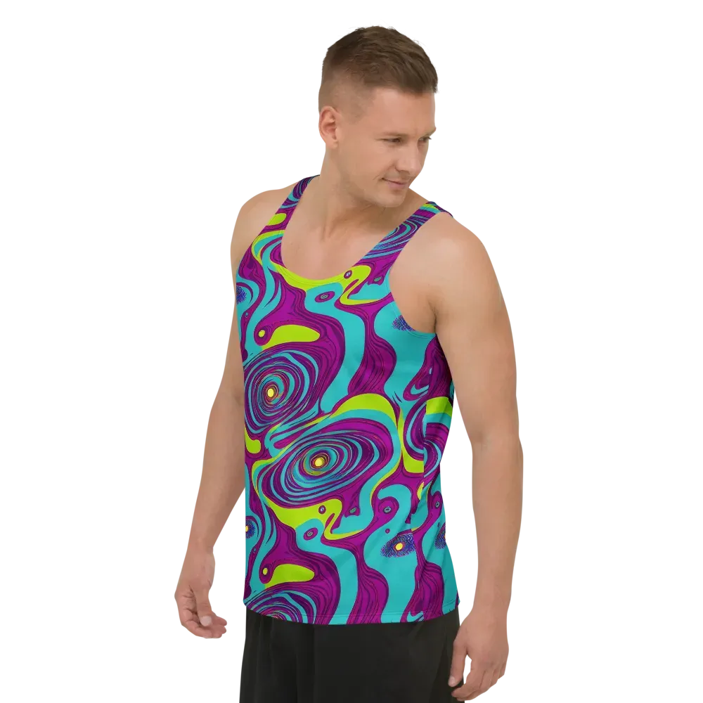 Electric Eddies on Men's Tank Top — Left Front