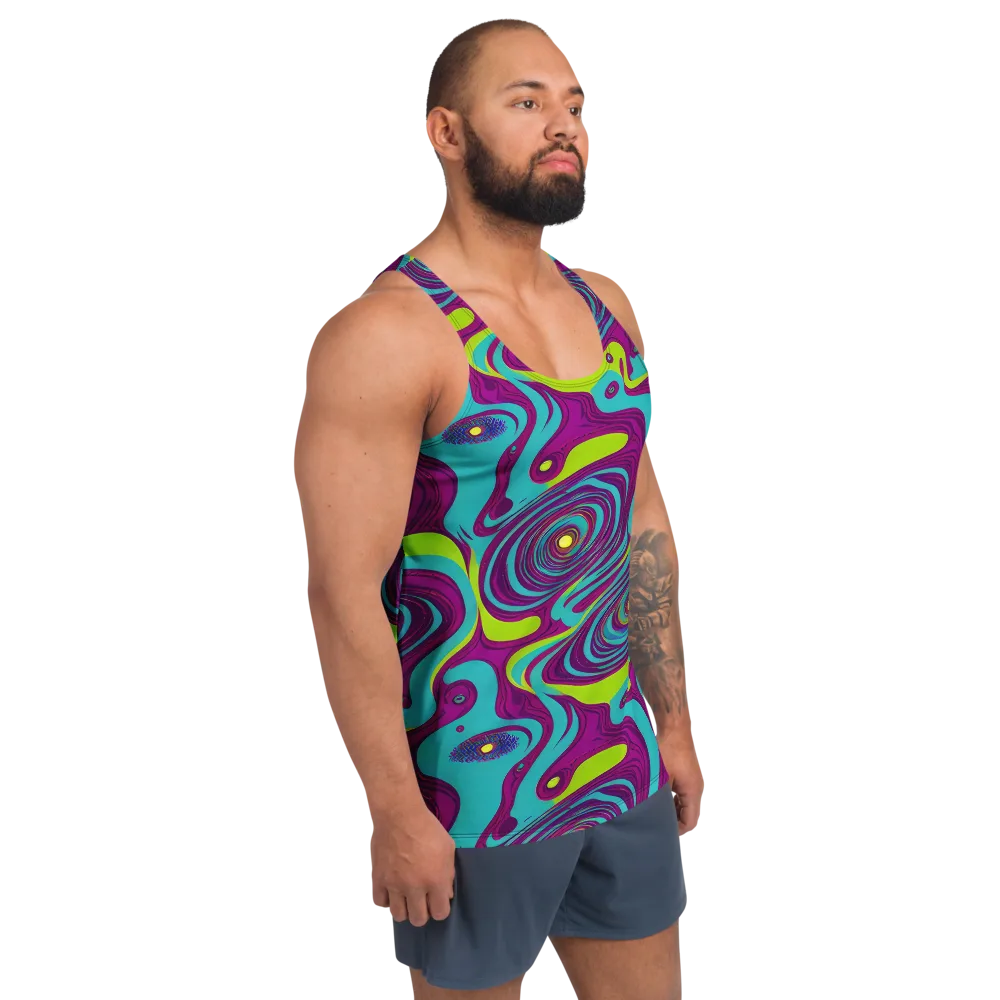 Electric Eddies on Men's Tank Top — Right Front