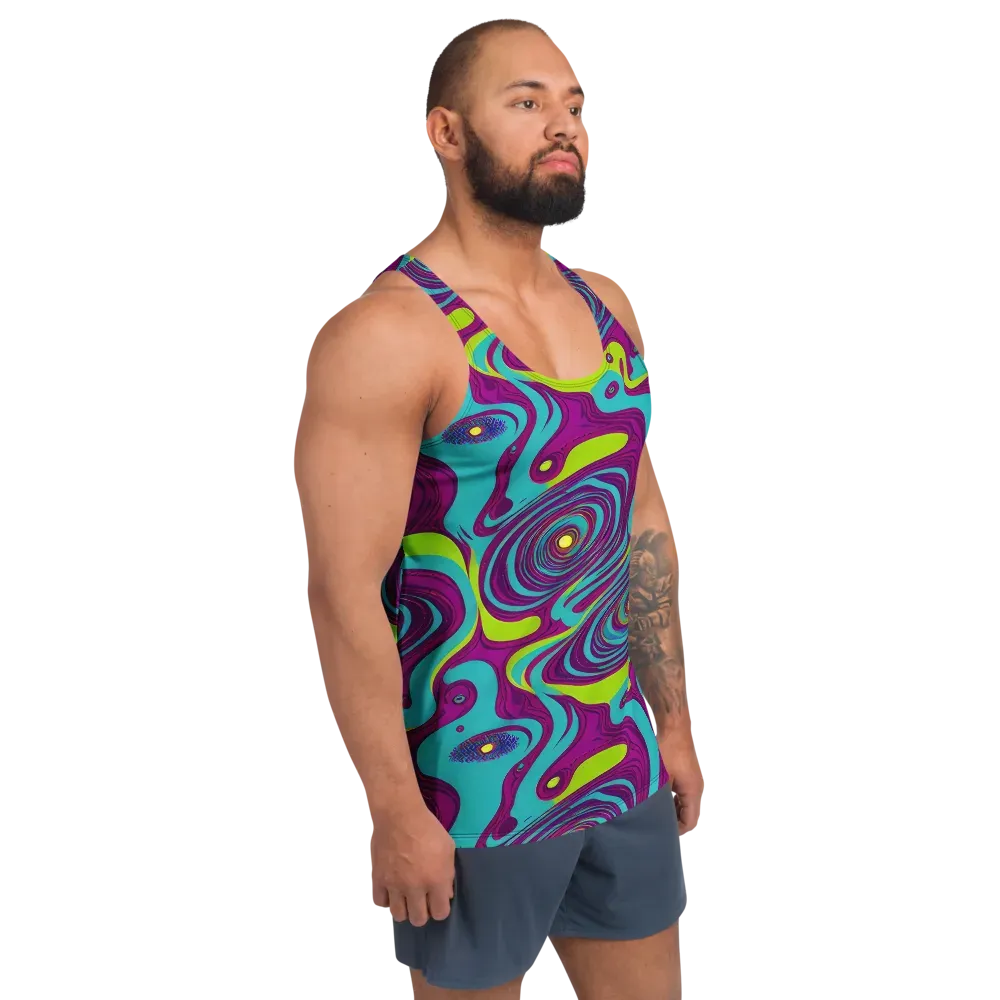 Electric Eddies on Men's Tank Top — Right Front