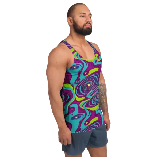 Electric Eddies on a Men's Tank Top