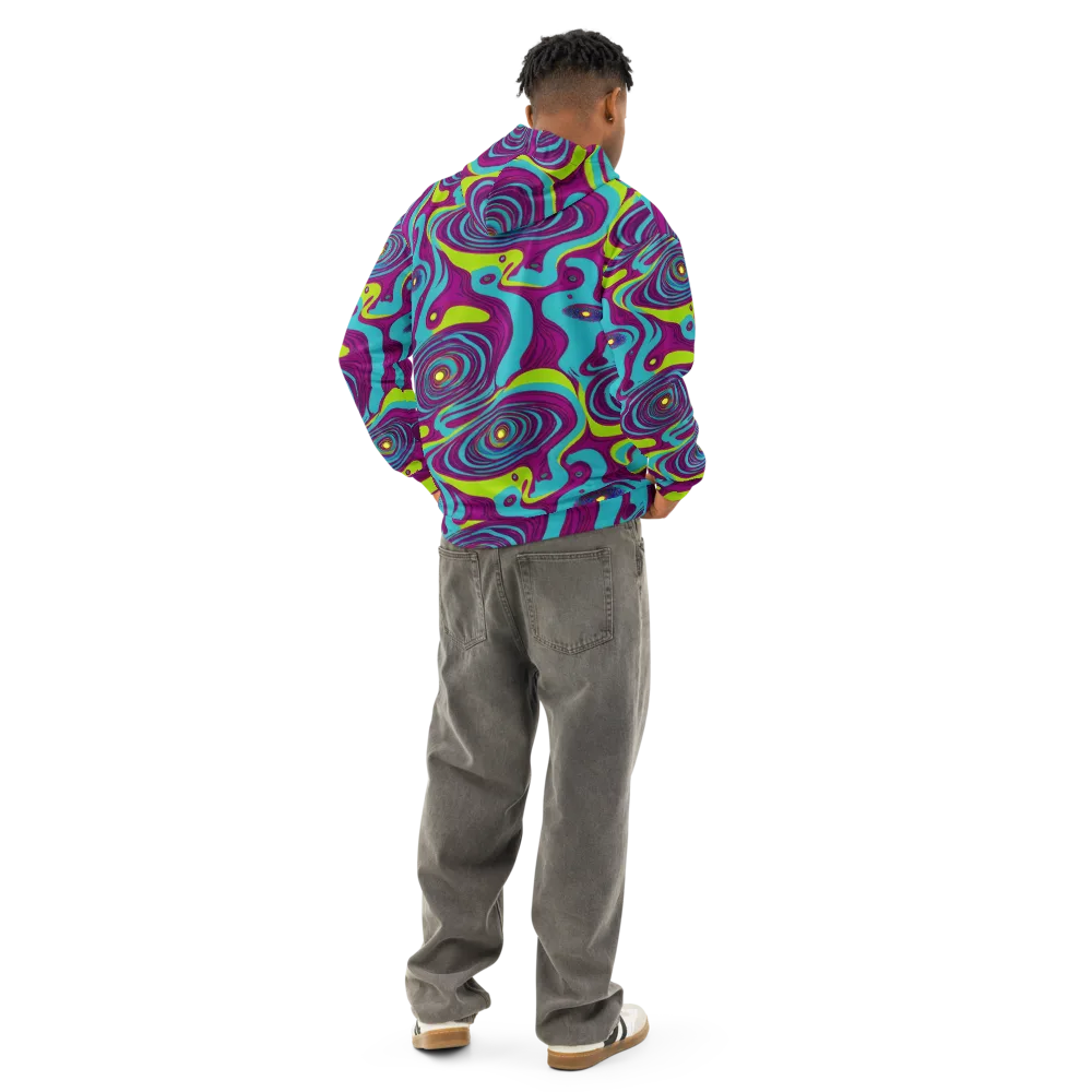 Electric Eddies on Cotton Hoodie — Back