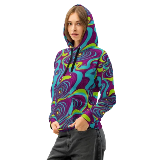 Electric Eddies on a Cotton Hoodie